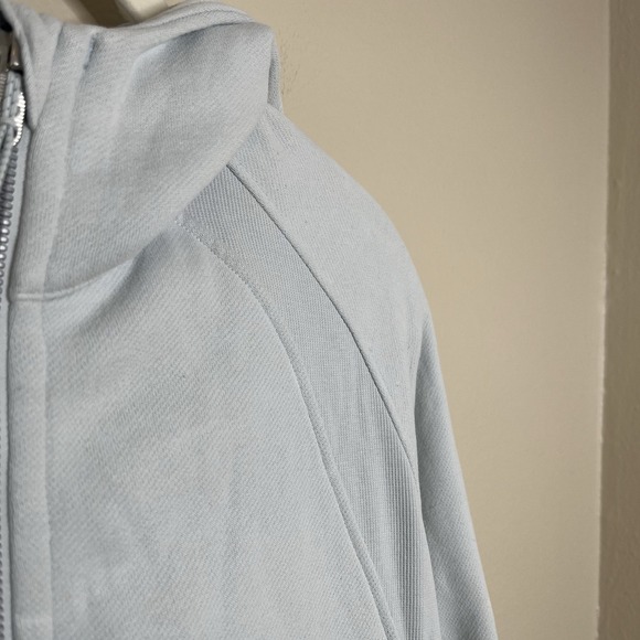 lululemon scuba hoodie Oversized Relaxed Fit Full Zip Crop Mirror Blue Powder XL - Picture 7 of 12